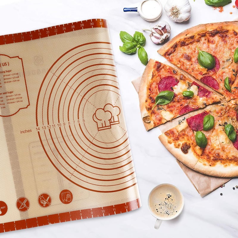 DANIA DEAN 26x16 Inch Extra Thick Silicone Baking Mat with Measurements, Non-slip and Reusable - For Cookies, Bread, Pastry - Image 2